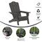 Flash Furniture Gray Adirondack Patio Chairs with Cupholder, 2PK 2-LE-HMP-1044-10-GY-GG - alternate 3